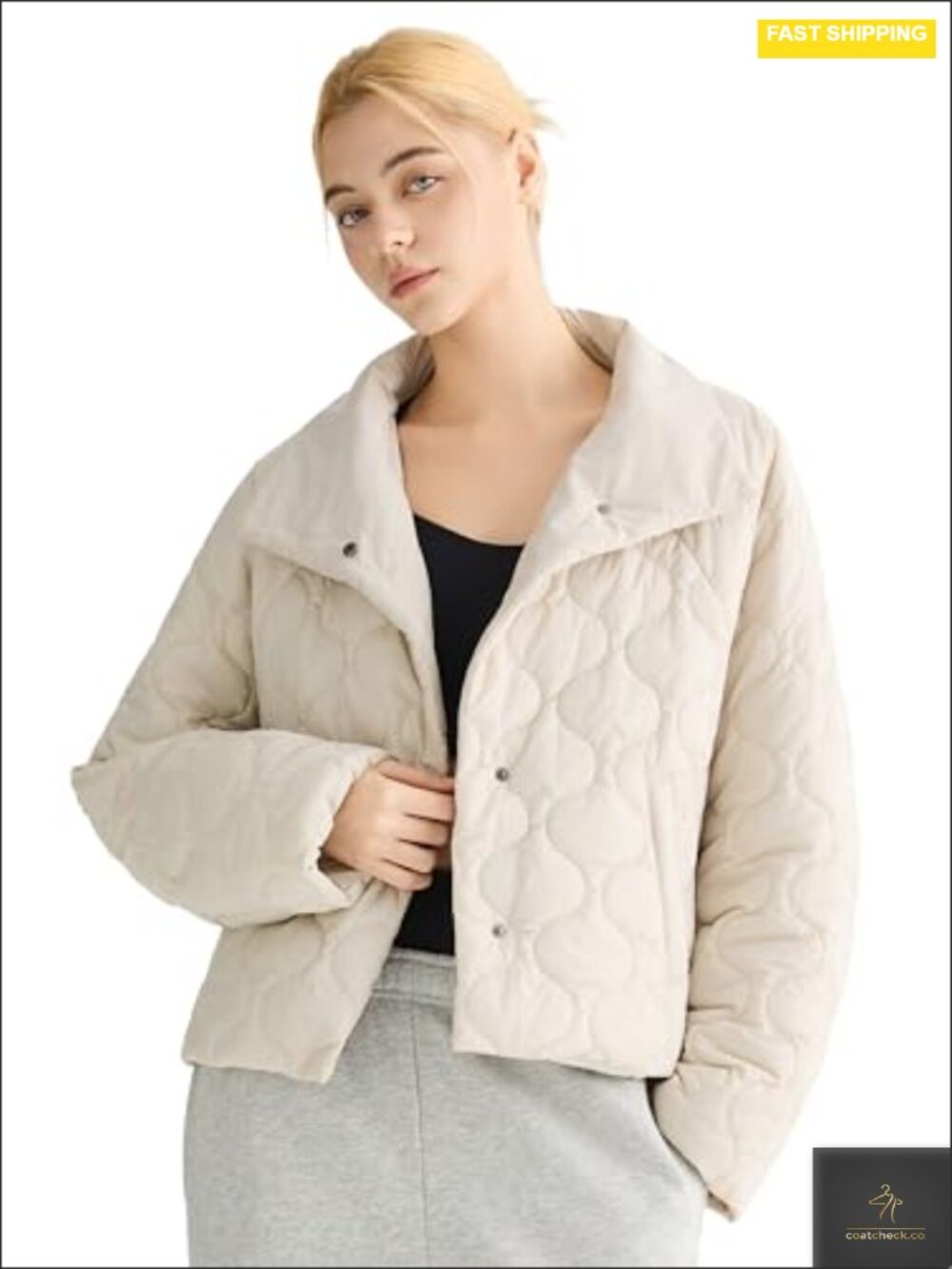 Orolay Oversized Quilted Lightweight Cropped Puffer Jacket